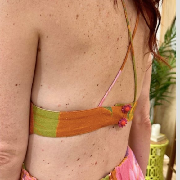 Embroidered Flower Top Maxi Dress Farm Rio - Picture 2 of 4